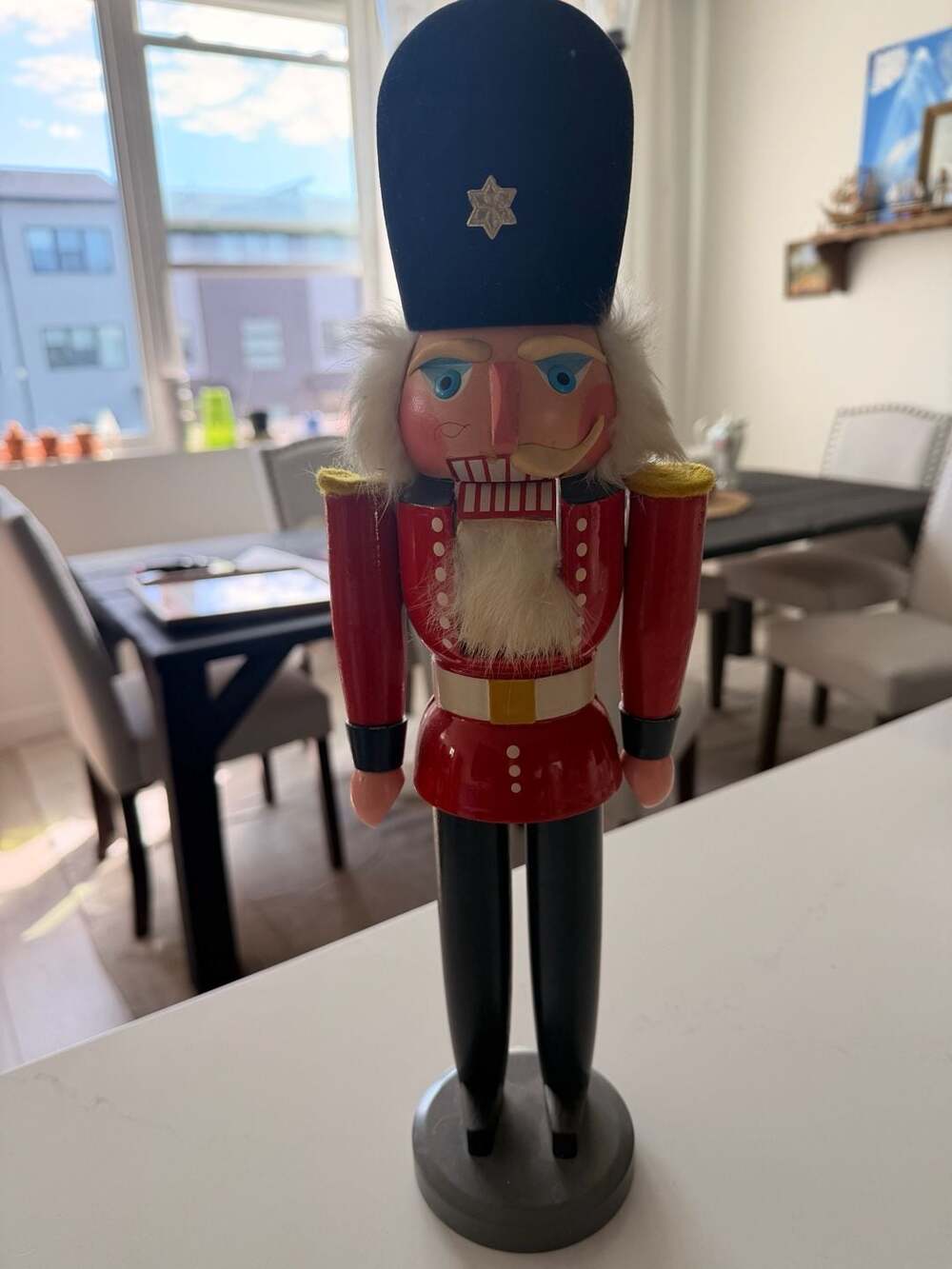 Erzgebirge Wooden Nutcracker Soldier Red Jacket Star Hat